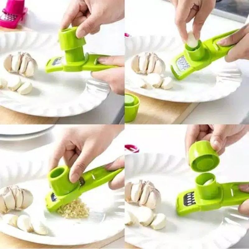 Alat Press Parutan Pemotong Pencacah Serbaguna Mencacah Bawang Putih Jahe Temulawak Garlic Slicer