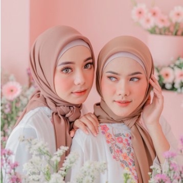 Kerudung Segiempat Polos BELLA SQUARE Hijab Pollycotton Jilbab Bela Murah Bisa COD