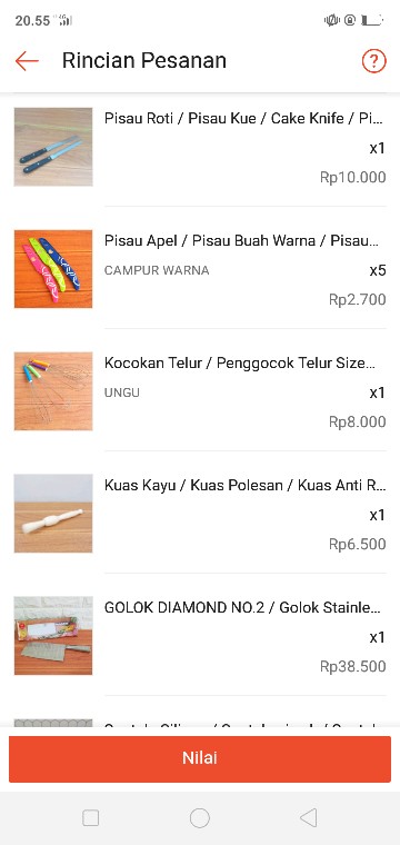Pisau Roti / Pisau Kue / Cake Knife / Pisau Roti Hitam Murah