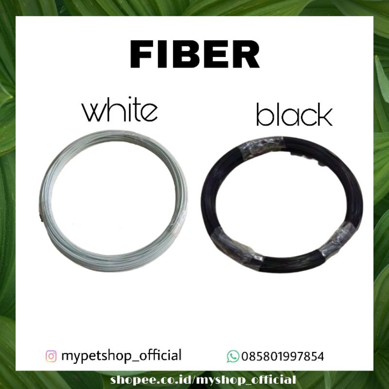 Ruji jeruji fiber roll warna hitam ukuran 3 mm ruji fiber hitam dan putih