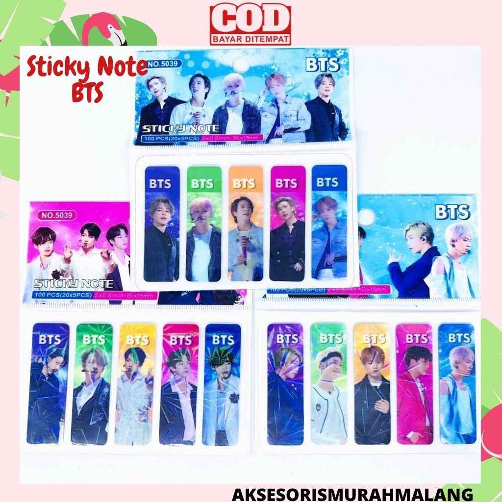 

STICKY NOTE BTS / STIKCY NOTES BT21 / PEMBATAS BUKU BTS /PENANDA BUKU