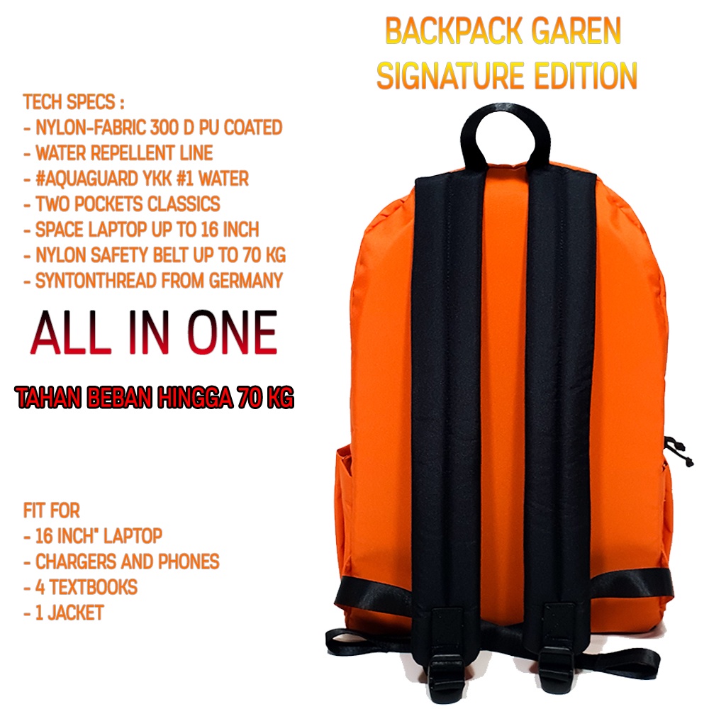 Signature Tas Ransel JFK Garen Limited Edition - Warranty Lifetime