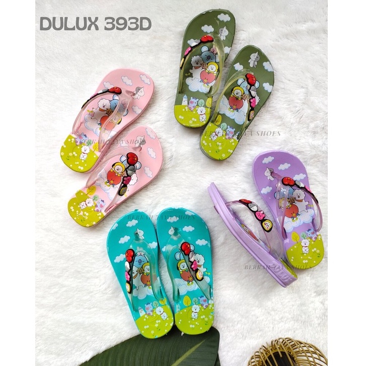 Sandal Jepit Anak Cewk Lucu Jepit DULUX 393D JPT BTS - 24-29