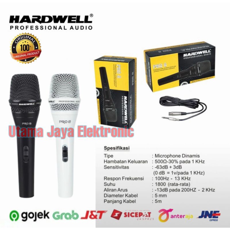 Mic Kabel Hardwell Pro8 Microphone PRO 8 Original