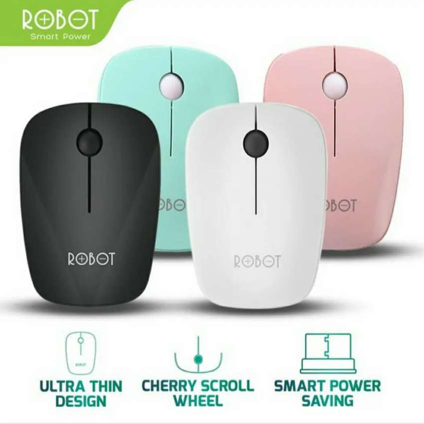 MOUSE Wifi Wireless Tanpa kabel ROBOT M220 M 220 M-220 MICE Slim Silent Warna PC Laptop Komputer