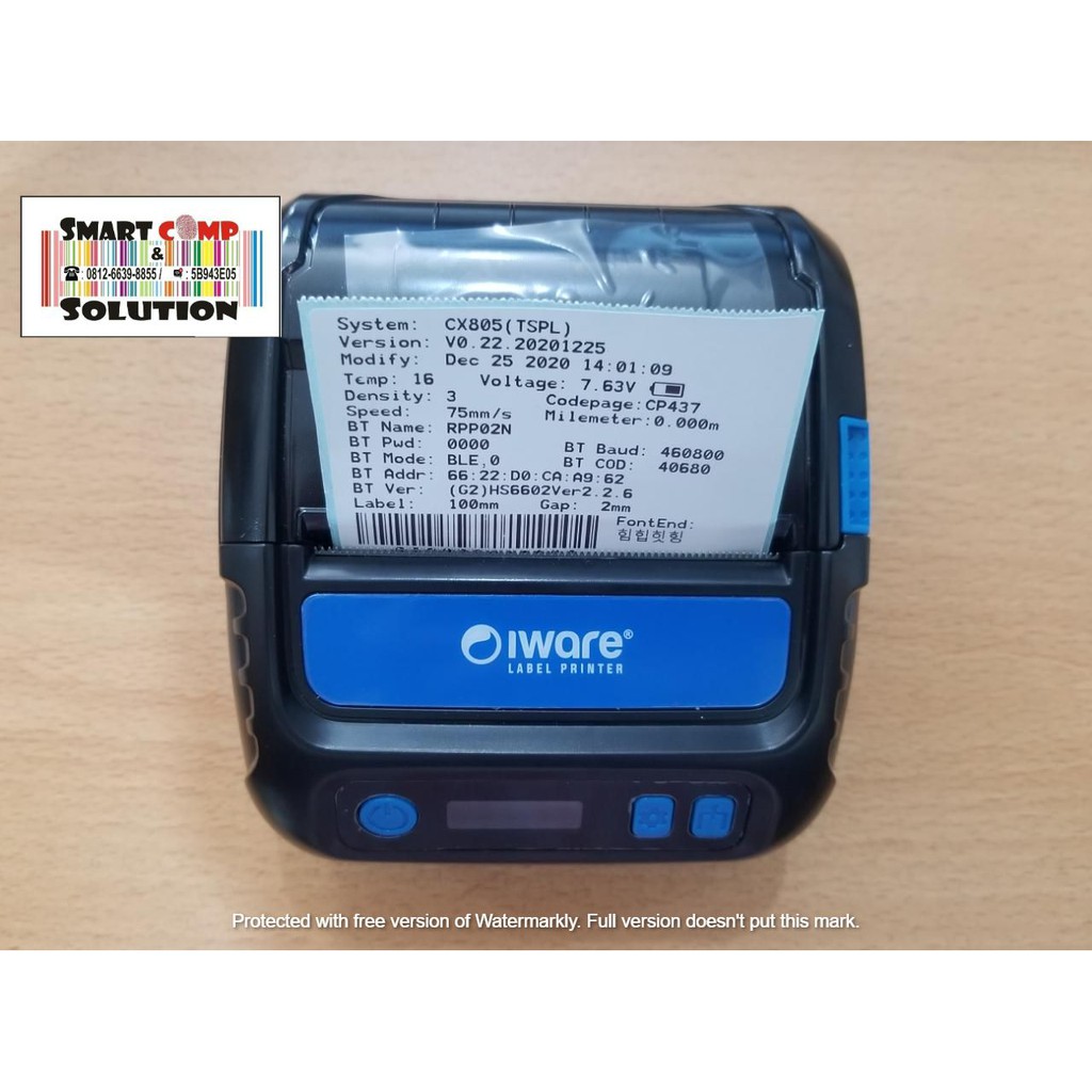 Printer Label Portable Iware IW-C8LP 80mm - Printer kasir Bluetooth