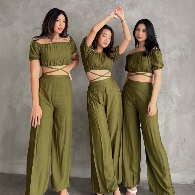SAKULO SET / One Set Rayon-Olive
