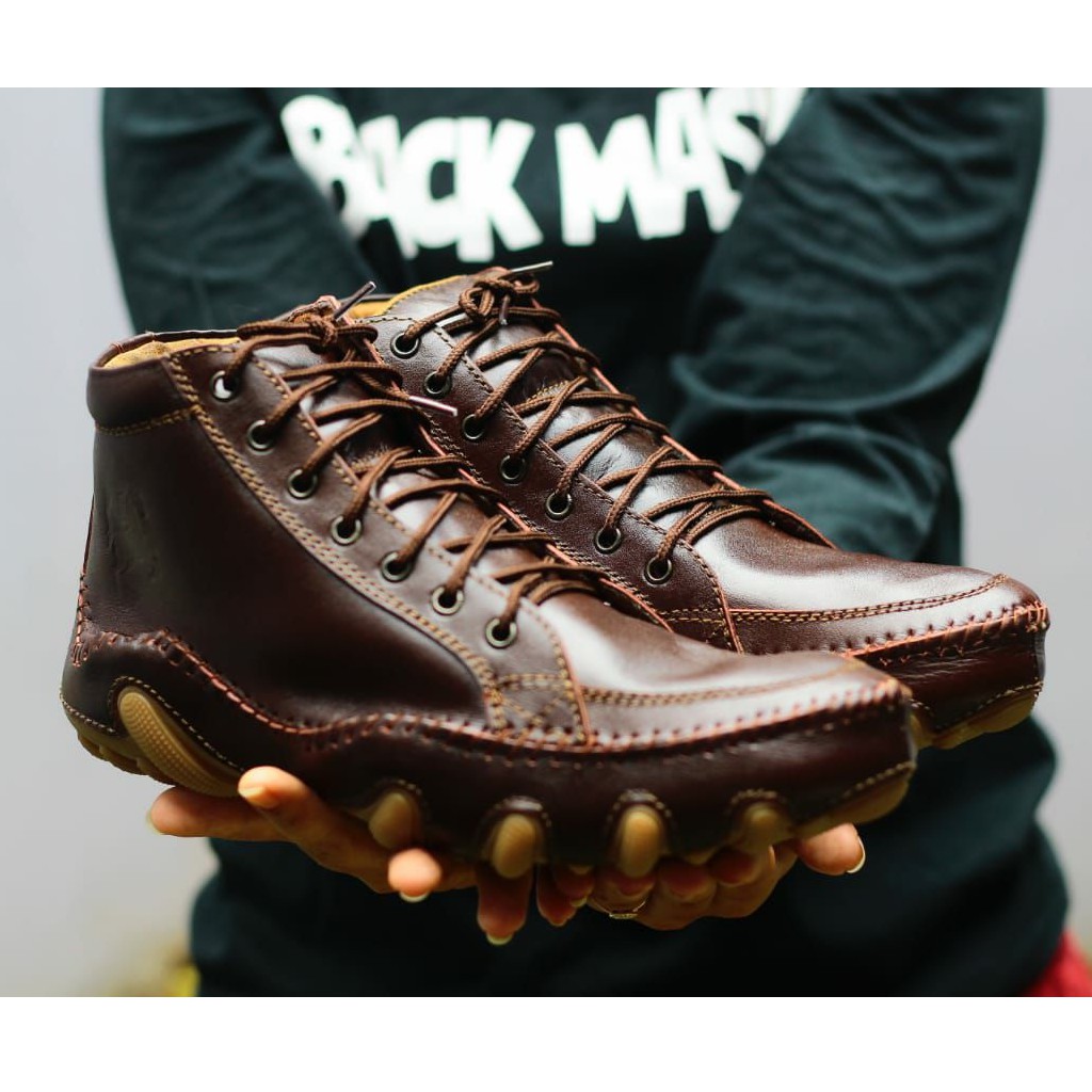 Sepatu Boots Pria Kulit Asli BLACKMASTERNESTA ORIGINAL Handmade Bandung
