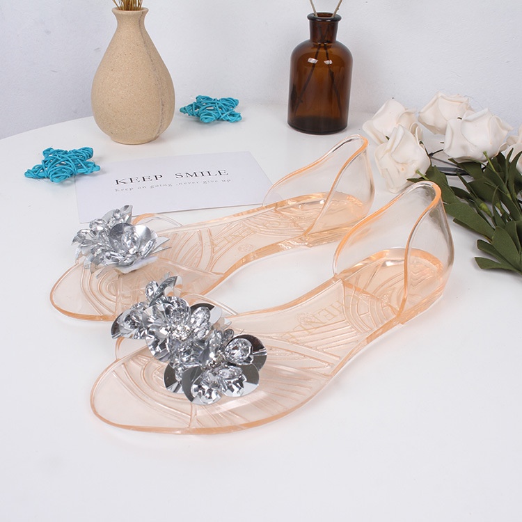 Korean Paillette Embllished Jelly Sandals 5090(36-40)