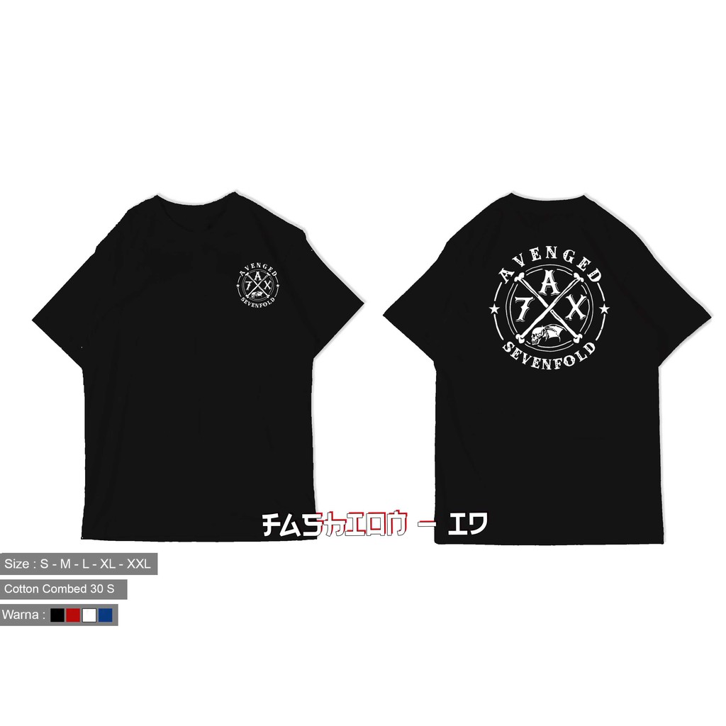 KEREN !!! Baju  KAOS a7x avenged sevenfold Pria  Distro Polos TERLARIS