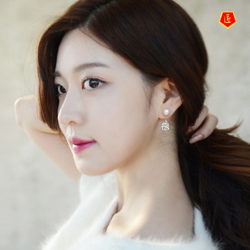 [Ready Stock]Fashion Temperamental Pearl Stud Earrings