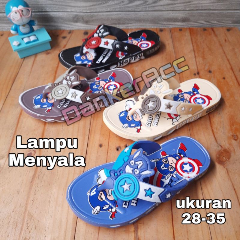 Sandal Anak Nyala - Sandal Jepit Anak Laki Laki Lampu Nyala Baru Baru