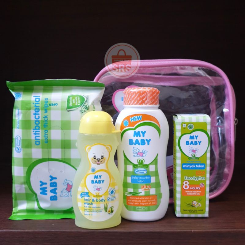 5 in 1 | 4 in 1 Hampers Cussons Mini Set Daily Travel Essential Pack + Telon Gift Set Bayi, Kado Bayi, Hadiah Set Telon MY BABY