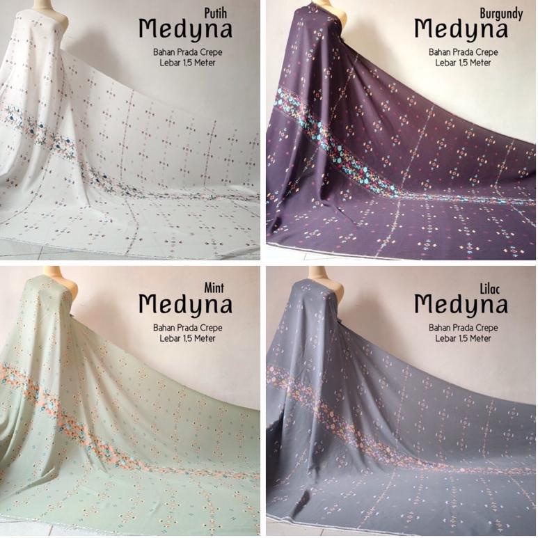 [PGP. 964208] KAIN MOTIF MEDYNA BAHAN PRADA CREPE UTUK DRESS GAMIS TUNIK