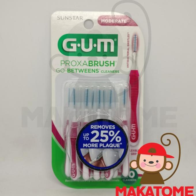 Jual GUM Proxabrush Interdental Brushes MODERATE isi 10 proxa brush
