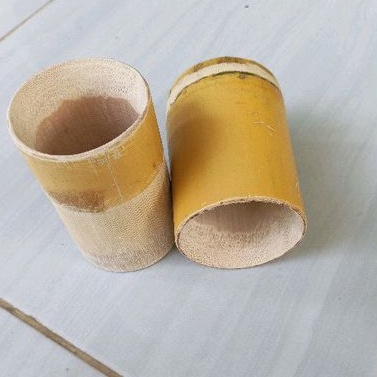 Cangkir/ bambu kuning  -bambu  kuning alami original pres 2-buah+bonus 1