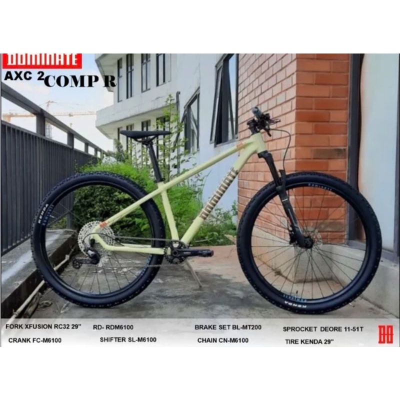 Sepeda gunung 29er Dominate AXC-2 COMP R Terbaru 2022 12 Speed SRAM alloy hydraulic MTB 29 inch