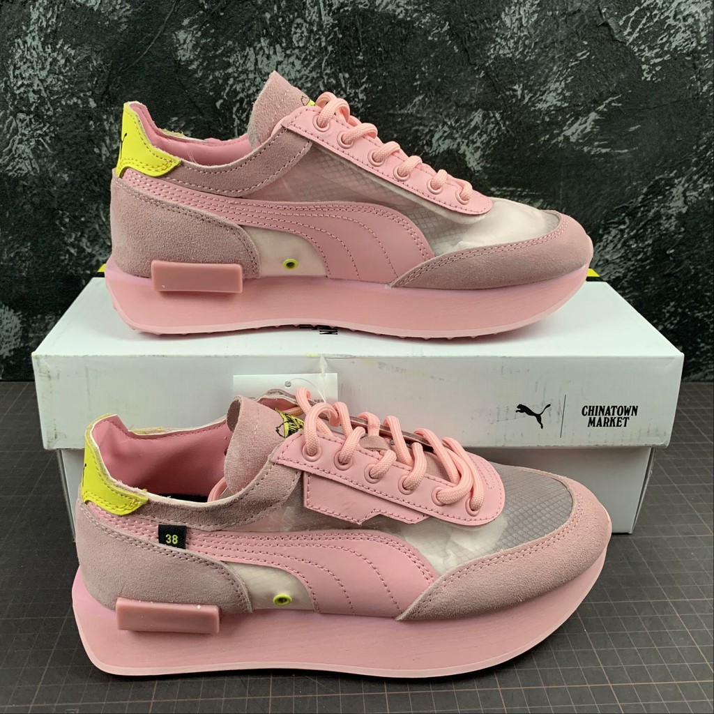 puma pink and gold shoes