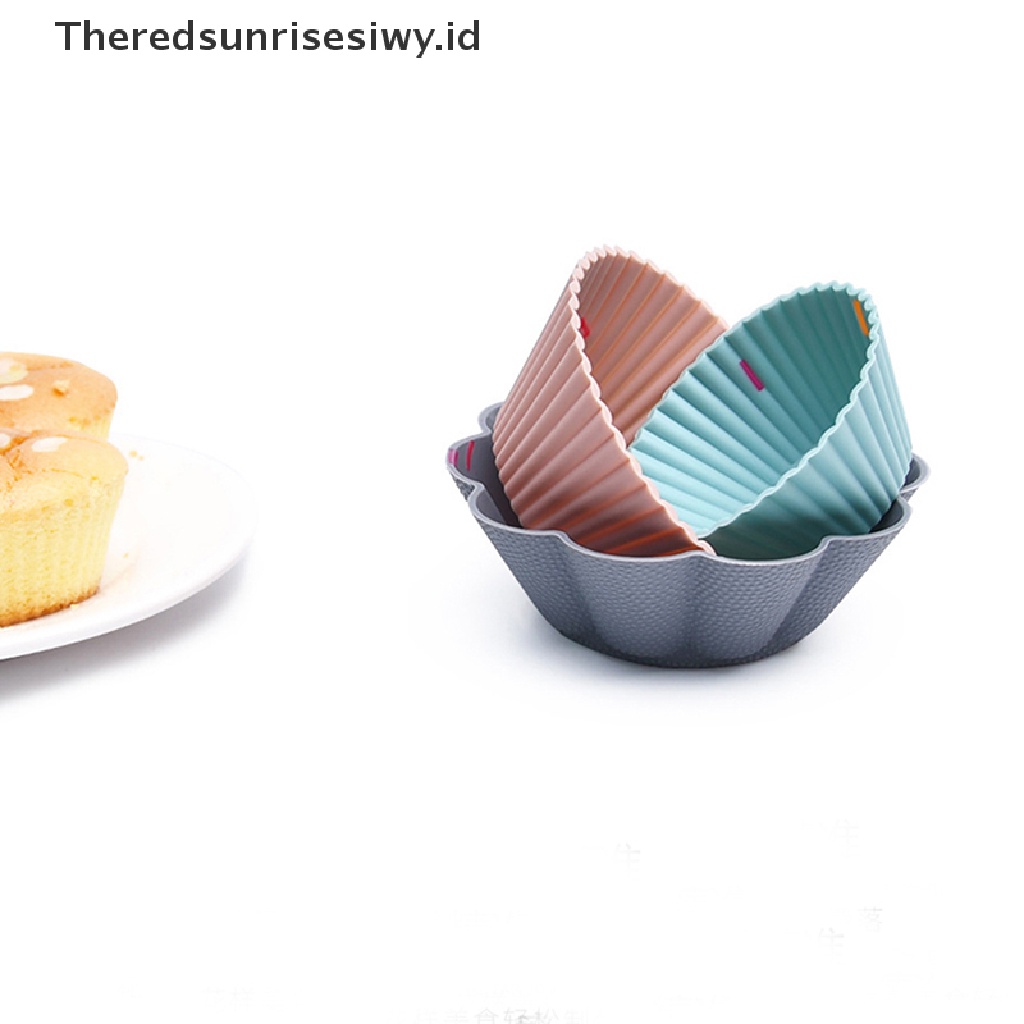 # Alat Rumah Tangga # 6pcs / Set Cetakan Kue Muffin / Cupcake DIY Bahan Silikon