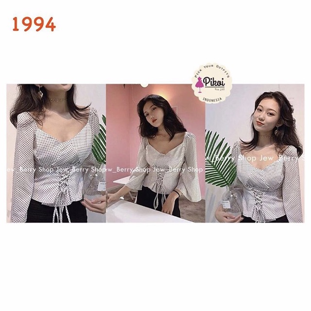 Blouse lucu murah / blouse sabrina cantik / blouse cut off / blouse putih cantik murah / blouse 1994