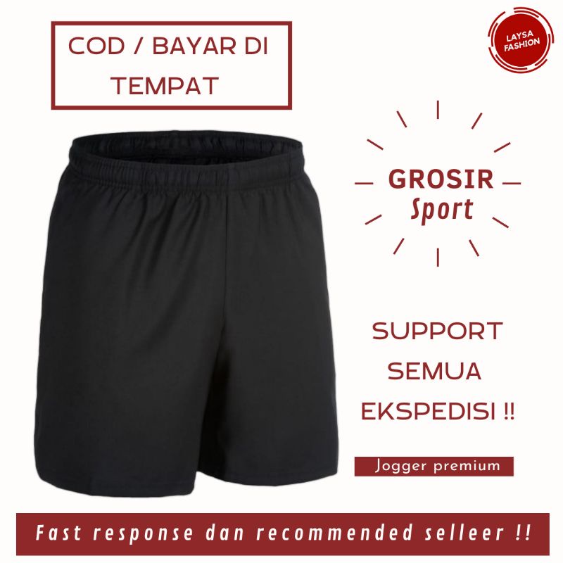 COD SATUAN DAN GROSIR Celana Pendek Pria Wanita Distro Jumbo Celana Kolor Boxer Santai Polos Hitam Original Murah Bandung Celana Pendek Olahraga Running Gym Jogging Bahan Dryfit Drifit Milano Premium