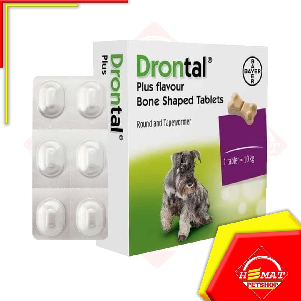 Drontal Dog 1 Tablet Obat Cacing Anjing