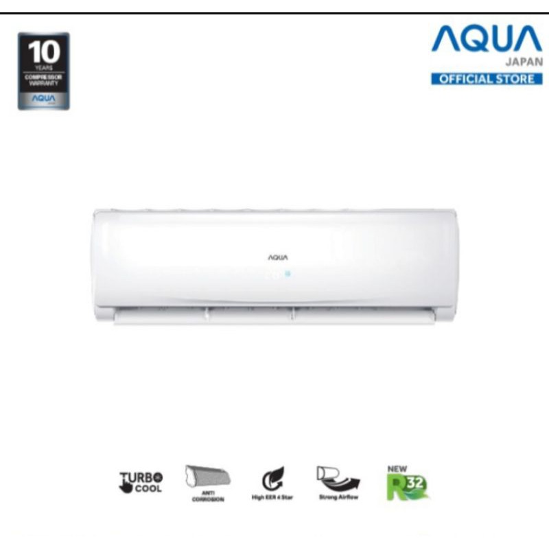 AC SPLIT AQUA AQA-KR05AHR 1/2PK NEW 390WATT UNIT ONLY GARANSI RESMI