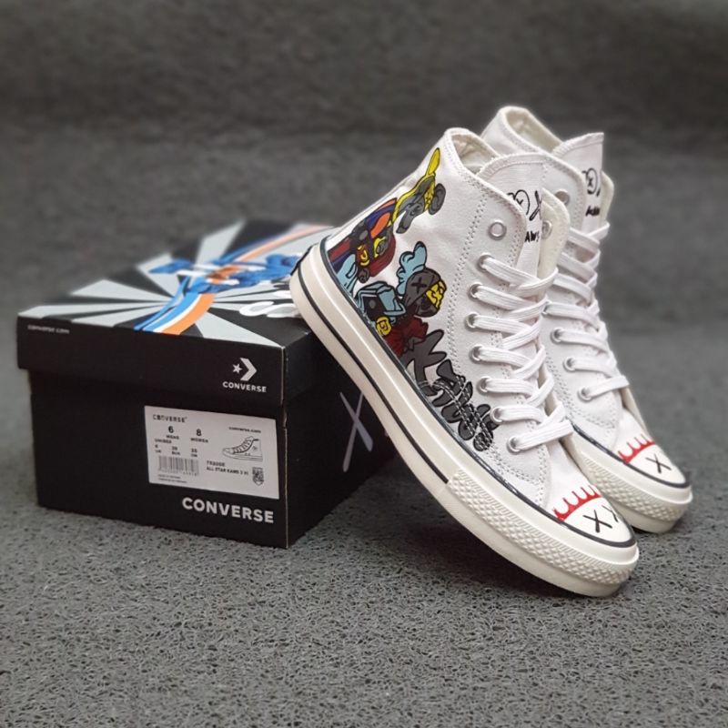OBRAL SEPATU CONVERSE 70S HIGH X KAWS COMPANION PUTIH IMPORT QUALITY-3