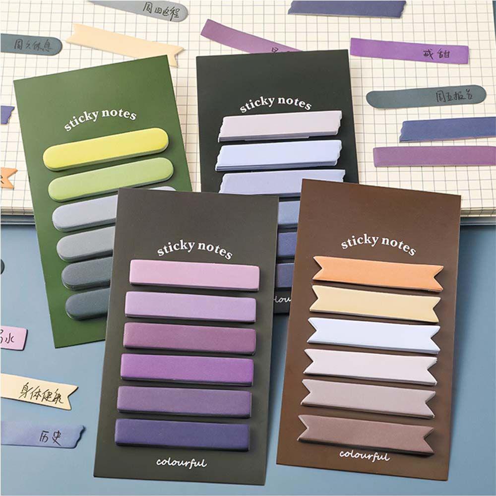 [Elegan] Morandi Color Sticky Notes N Times Stationery Notepad Kertas Penanda Halaman Perlengkapan Kantor Sekolah Pesan Notes Bendera Tab