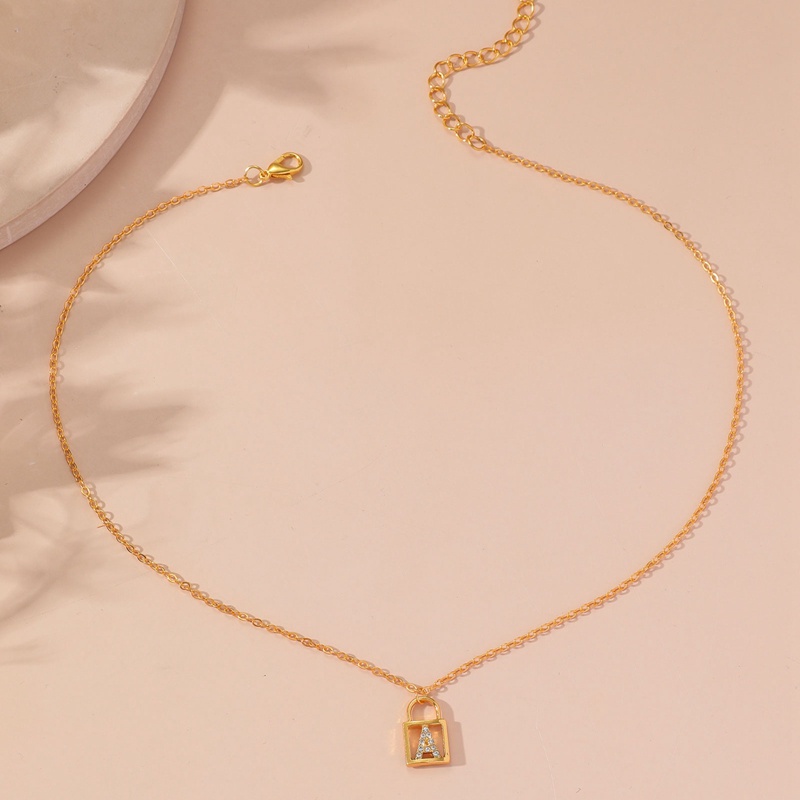 Kalung Rantai Sterling Silver 925 Desain Huruf A M J Untuk Wanita