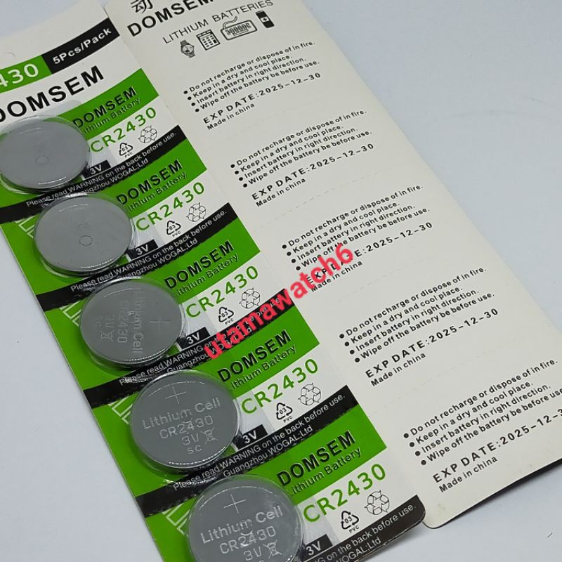 Baterai Jam Tangan CR 2430 Lithium watch baterai