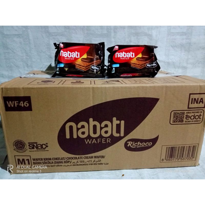 nabati wafer 1 dus isi 60 Pcs / nabati wafer 60 PCs 1 dus / nabati wafer coklat 1 dus isi 60 pcs