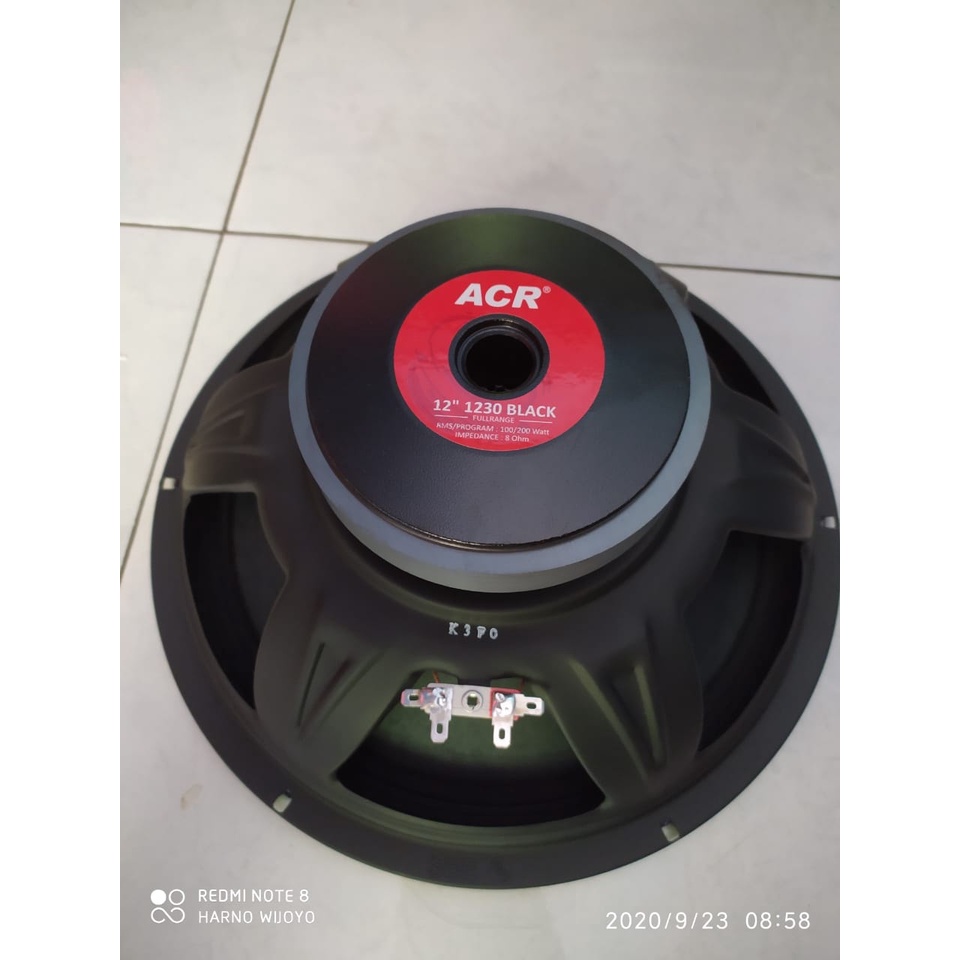 Speaker ACR 1230 Black 12 inch Fullrange Original Speaker 12in ACR 1230 Black 12 in