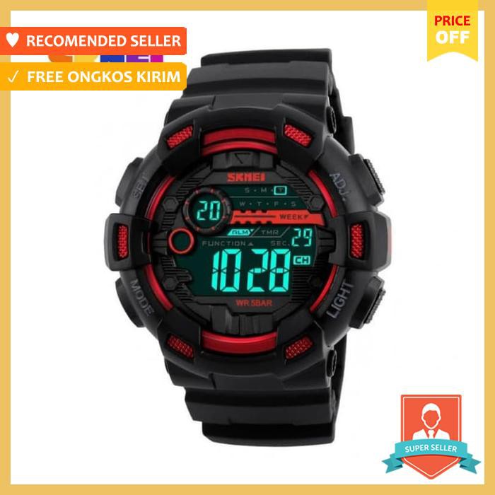 Skmei 1243 Digital Sport Watch Jam Tangan Pria Original Termasuk Kotak Hitam