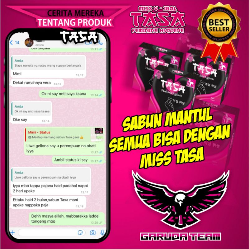 Miss Tasa Sabun Perapat Basmi Keputihan, Becek, Bau Tak sedap Miss V
