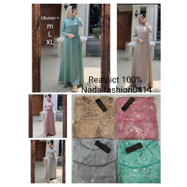 Gamis Tiara Dress / Gamis Dress Pesta Kondangan Lebaran