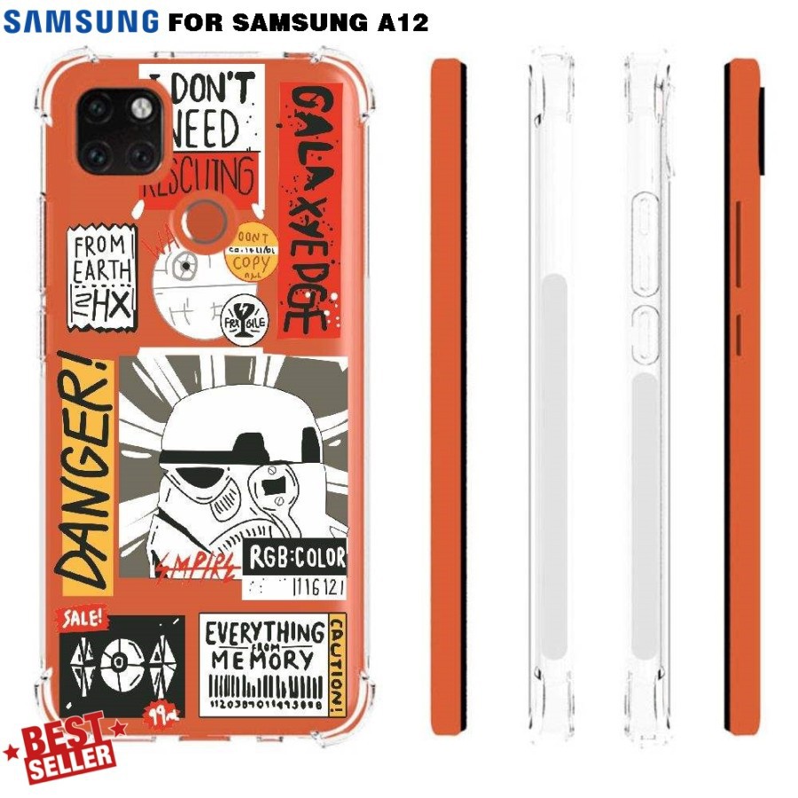 Case Samsung A12 Cartoon Fashion Softcase Gambar Transparan Clear