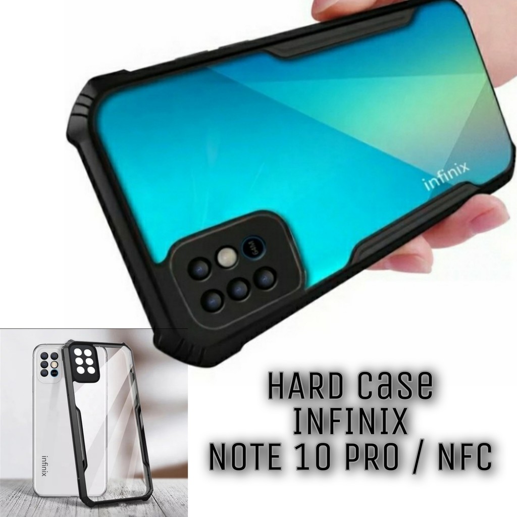 Case INFINIX NOTE 10 / INFINIX NOTE 10 PRO NFC Hard Case Armor Fusion Transparant Casing Handphone