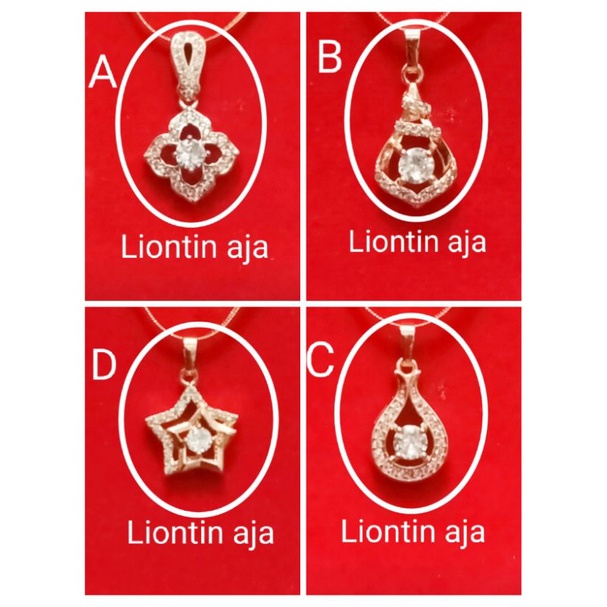 SJJ01. Liontin xuping Kalung lapis emas dgn mata zircon