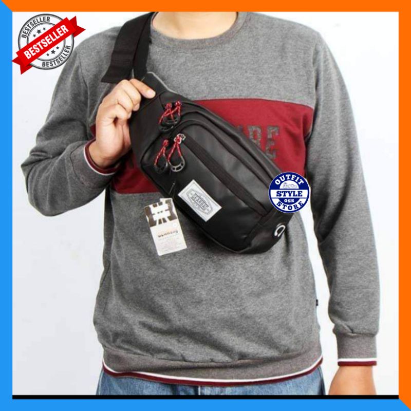 Tas Selempang Pria Waistbag Pria Cowok Waterproof Anti Air Terbaru 2022 Keren & Trendy Bisa COD