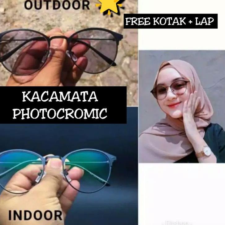 LANGSUNG KIRIM.. E ( E15 ) KACAMATA PHOTOCROMIC 3 IN 1 FREE KOTAK GIFT  + LAP KACAMATA TERMURAH
