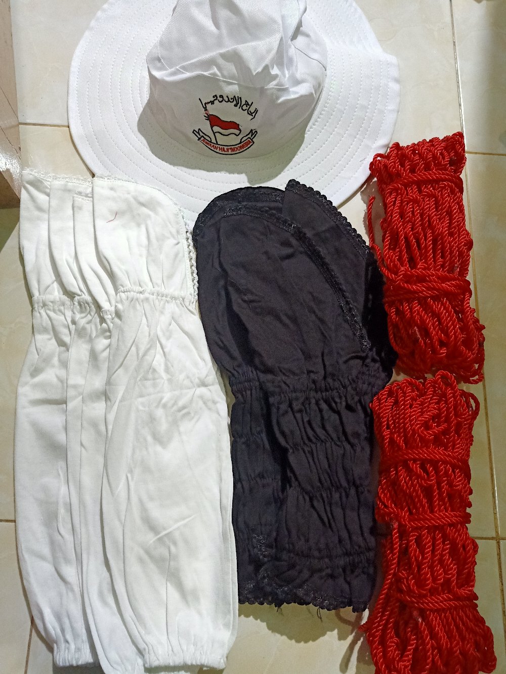 Ready Tali Rajut Koper Haji Umroh Merah Putih Hijau Kuning