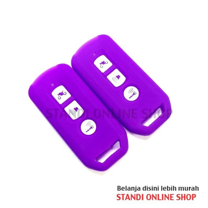 Kondom Remote Silikon Cover Honda All New PCX LOKAL LED INDONESIA Ungu