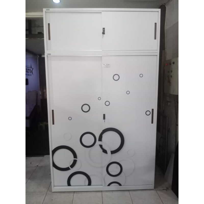 Lemari Pakaian Sliding Besi Tinggi 250cm SL15