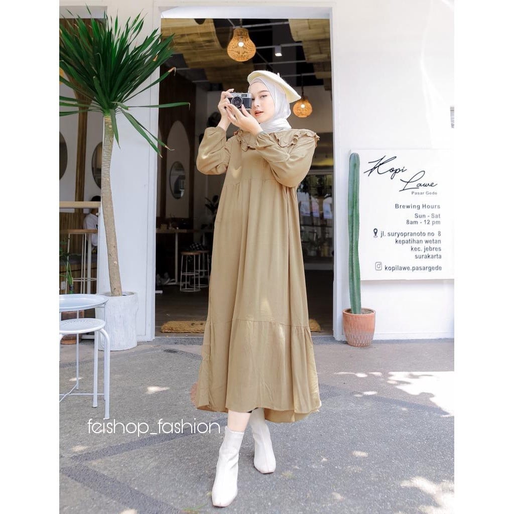 MARITA MIDI DRESS / MASITA MIDI DRESS / DRESS WANITA KEKINIAN