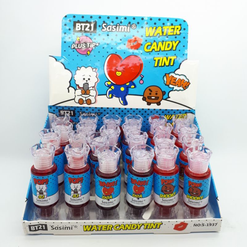 Lip Tint Water Candy Moizturizing SASIMI BT21 - LUSINAN