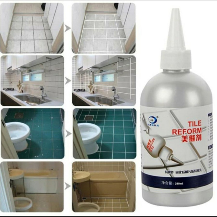 Cairan Pengisi Celah Nat Keramik Anti Jamur Tile Reform 150ml - Putih