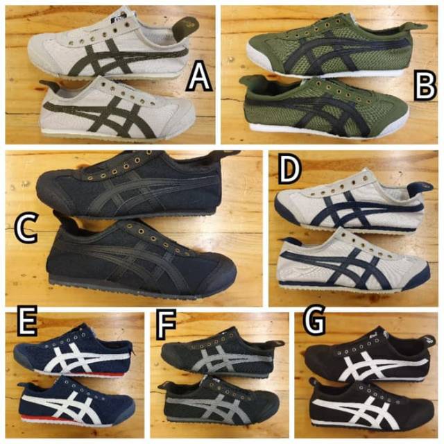 SEPATU ASICS SLIP ON TIGER ONITSUKA PRIA