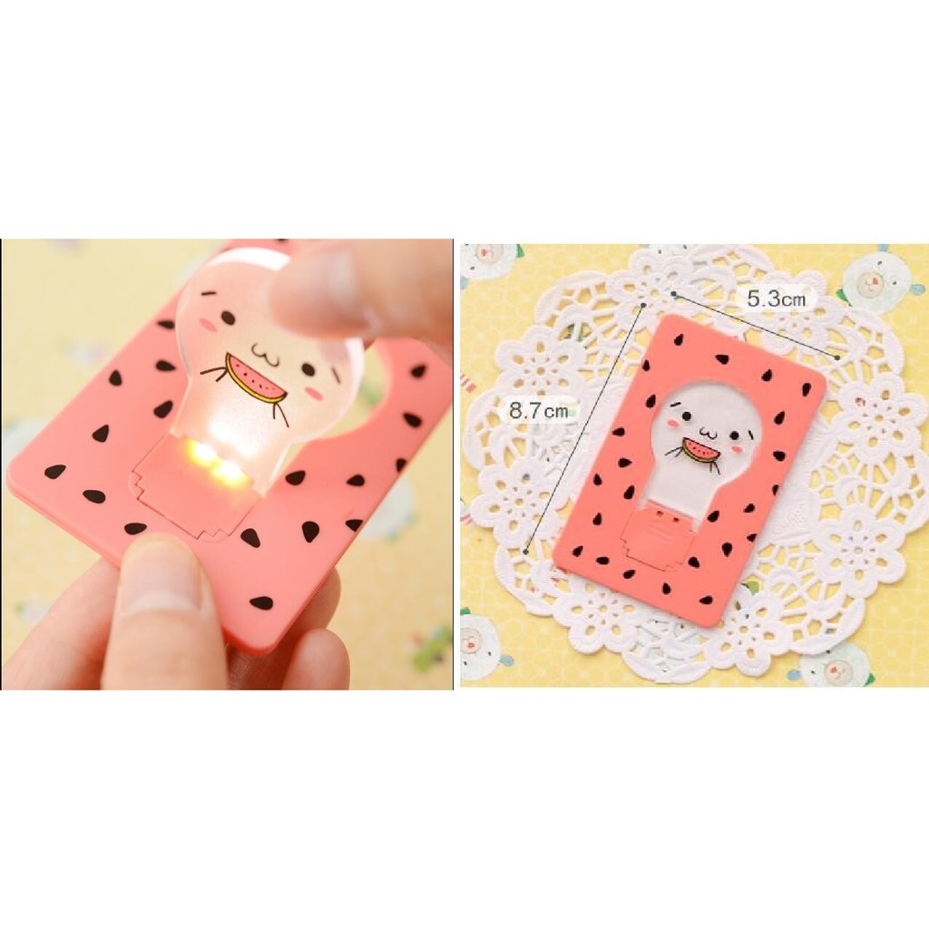 Portable Unplugged Card Lamp Night Light / Lampu Kartu darurat / souvenir pernikahan ulang tahun