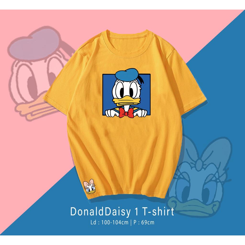 T SHIRT KAOS LUCU DONALD DAISY / KAOS PRIA WANITA / KAOS LENGAN PENDEK / KAOS UK M-XL / KAOS SANTAI